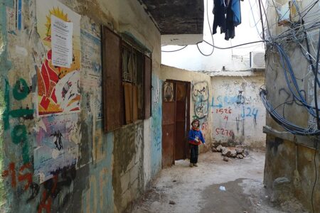 Bourj_el-Barajneh Beirut Lebanon palestinian refugee camp Bourj el-Barajneh refugee camp, for Palestinian refugees in Lebanon, is rundown and crumbling. Photo: Wikimedia Commons