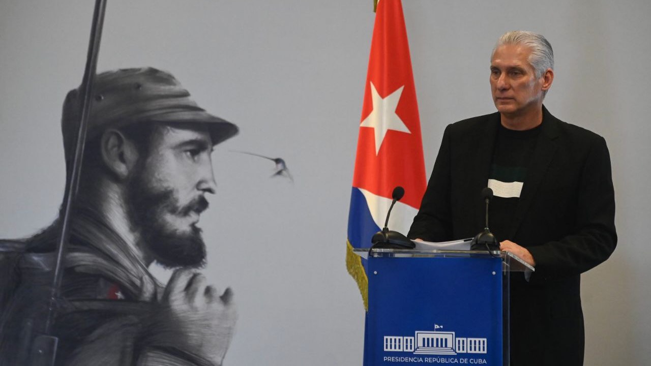 Cuban President Miguel Díaz-Canel addresses nation