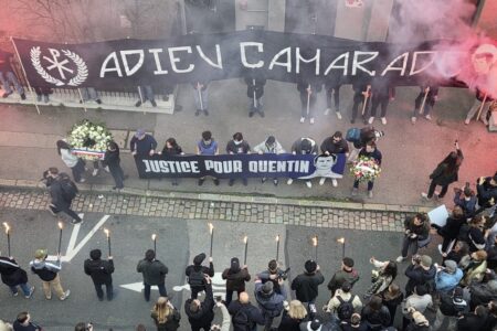 Far right march for killed neo-Nazi Quentin Deranque (1) Far right march for killed neo-Nazi Quentin Deranque