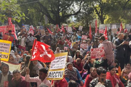 India General Strike 1 General strike in New Delhi, February 12, 2026. Source: CPI(M)