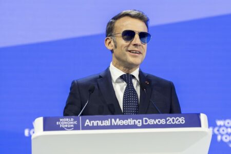 macron davos French President Emmanuel Macron