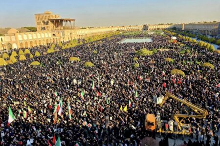 Isfahan Iran Crowds of mourners in Isfahan, Iran