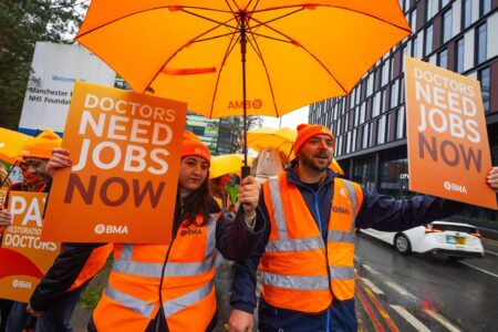 BMA Resident Docs Nov 2025 Doctors' picket line in November 2025. Source: British Medical Association/X