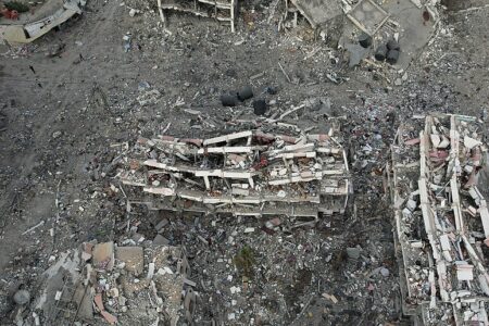 Gaza City destruction aerial Gaza City destruction aerial