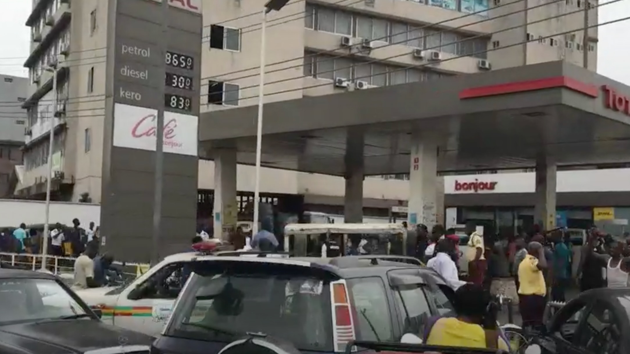 Lines at the gas pump in Nigeria