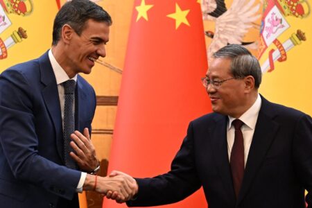 Pedro Sanchez Li Qiang Spanish Prime Minister Pedro Sánchez with Chinese counterpart Li Qiang, April 2026. Source: La Moncloa/X