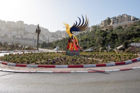 Pheonix statue in Ramallahh Pheonix statue in Ramallah
