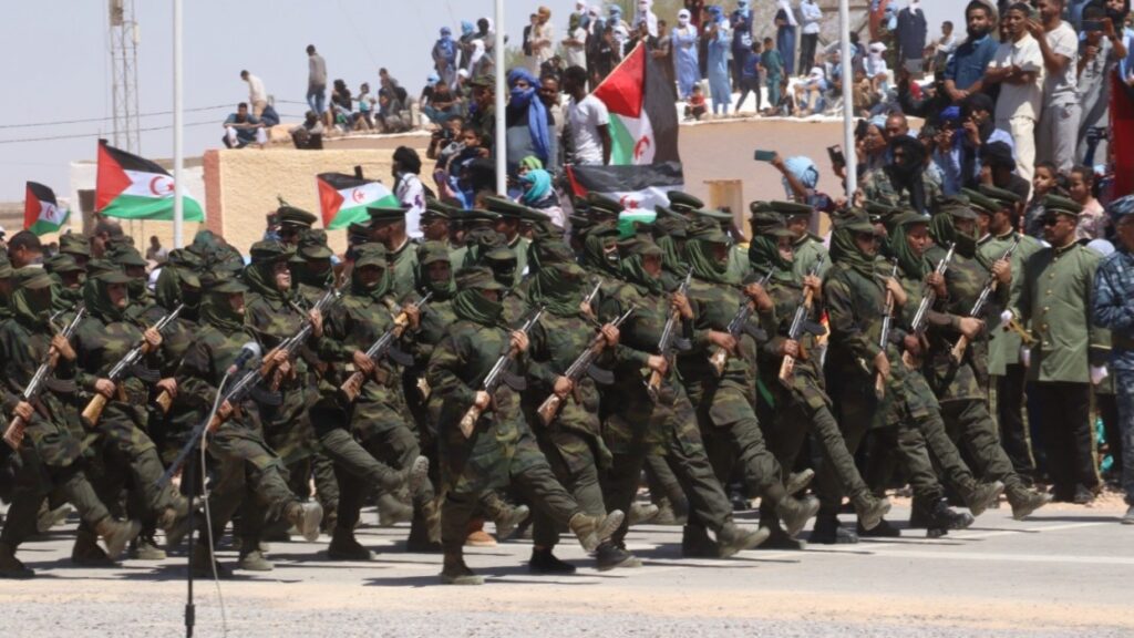Military march for SADR 50 year commemoration