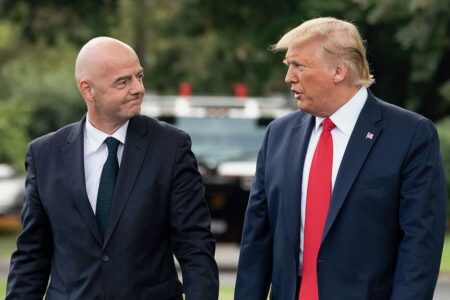 FIFA president Gianni Infantino and US President Donald Trump FIFA president Gianni Infantino and US President Donald Trump