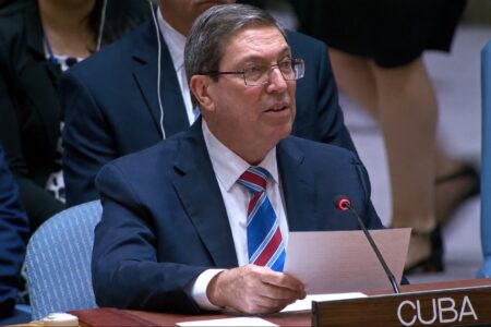 Cuba's Foreign Minister, Bruno Rodriguez, speaks at the Open Debate of the Security Council Cuba's Foreign Minister, Bruno Rodriguez, speaks at the Open Debate of the Security Council