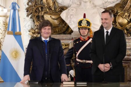 Javier Milei and Chief of Staff Manuel Adorni Javier Milei and Chief of Staff Manuel Adorni