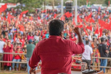 May Day rally in Sri Lanka President of Sri Lanka speaks at rally