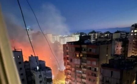 flames and smoke rise after Israeli strikes on Beirut flames and smoke rise after Israeli strikes on Beirut